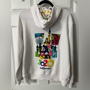 Disney Parks Full Zip Hoodie Womens XXL 2020 Mickey Minnie Embroidered READ